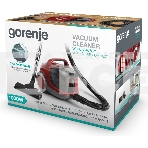 Пылесос Gorenje VC1901GACRCY черный/красный, 300/1900 Вт, уборка сухая, пылесборник контейнер 2.2 л, фото5