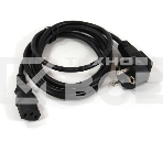Кабель компьютер-розетка 220V (EURO) <VDE> 1,8м 3G0,75mm2 VCOM {CE021-O}, оранжевый, фото4