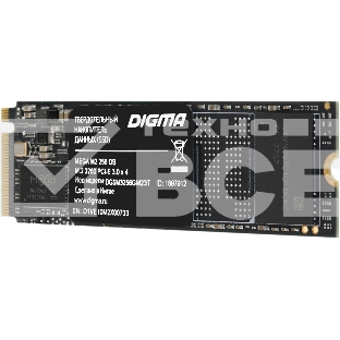 Накопитель SSD Digma Mega M2 DGSM3256GM23T, 256Gb, PCIe 3.0 x4, M.2 2280, NVMe, R/W 3300/1300