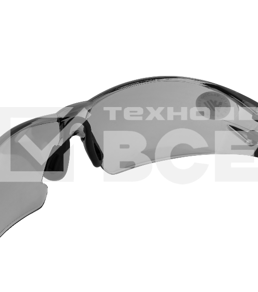 Очки защитные открытые, поликарбонатные, дымчатая линза, 2х комп.дужки Denzel