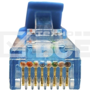 Патч-корд Suprlan 10-0147 UTP RJ-45 вил.-вилка RJ-45 кат.5E 1м синий LSZH 24AWG