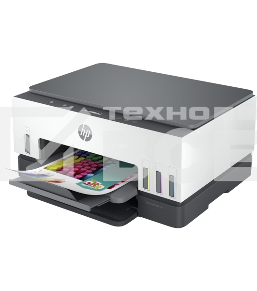 МФУ струйное HP Smart Tank 670, A4, цветной, печ. до 12 стр/мин., 4800x1200 dpi (печ.), 1200x1200 dpi (скан.), Bluetooth, USB Type-A, Wi-Fi