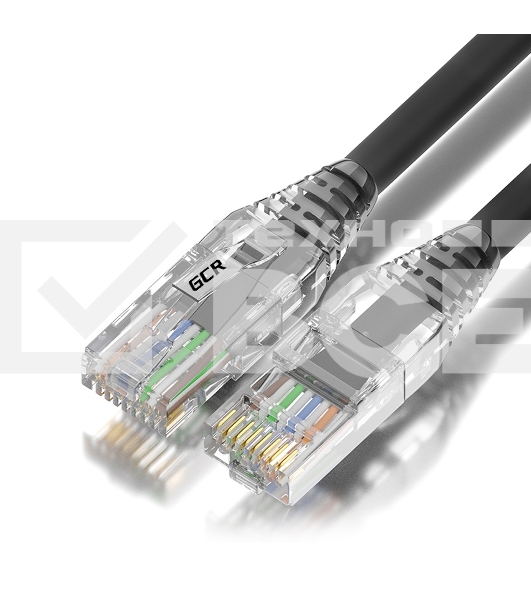 Патч-корд GCR 20.0m UTP кат.6, серый, коннектор ABS, 24 AWG, ethernet high speed 10 Гбит/с, RJ45, T568B, GCR-55427