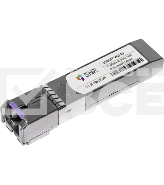 Модуль SNR SFP WDM, дальность до20км (14dB), 1550нм