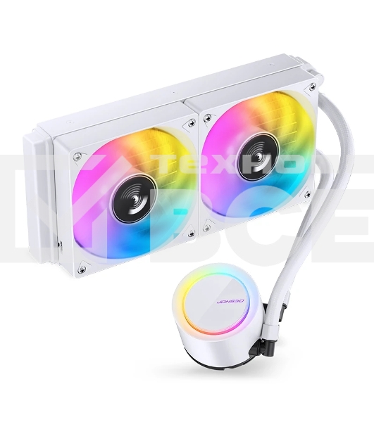 Система жидкостного охлаждения JONSBO TG-240 белый 120мм алюминий+медь 1800rpm 35.4db 4-pin 260W