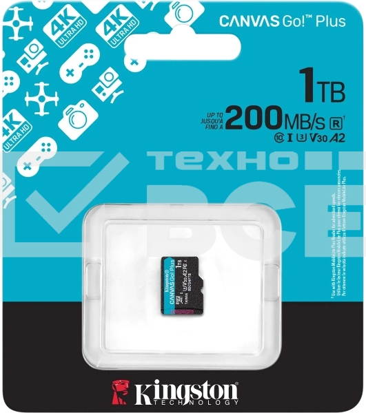 Флеш карта microSDXC 1Tb Kingston SDCG4/1Tb Canvas Go! Plus + adapter