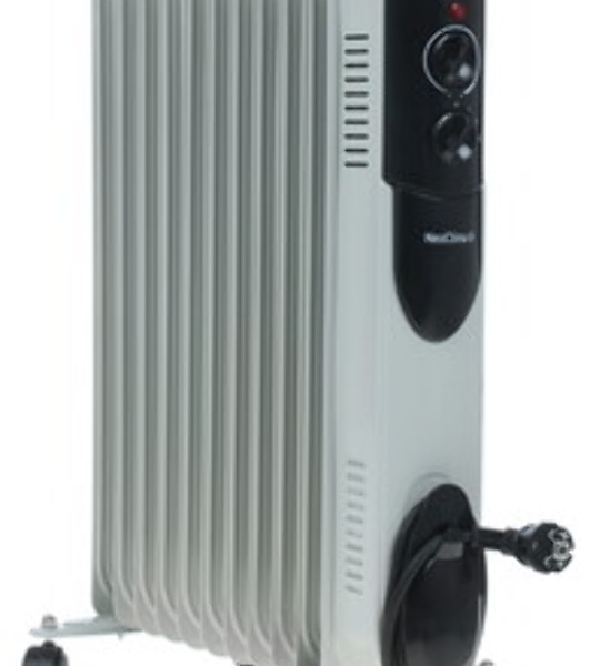 Обогреватель масляный Neoclima NC 9311, белый/черный, 2500 Вт, 25 м2, термостат