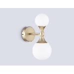 Настенный светильник Ambrella light LH51053/2 GD/FR золото/белый матовый G9*2 max 28W 120*195*300, фото5
