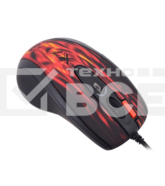 Мышь проводная A4Tech XL-750BK черный/красный, 3600 dpi, USB, кнопки - 7