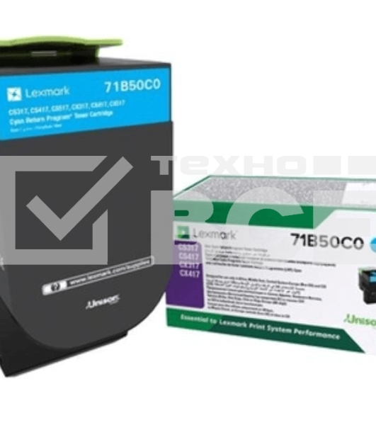 Картридж Lexmark 2300 стр. голубой для CS317dn, CS417dn, CS517de, CX317dn, CX417dn,CX517de