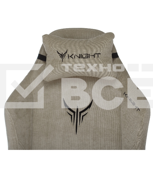 Кресло игровое Knight N1 Fabric бежевый Light-21, с подголов. крестовина металл