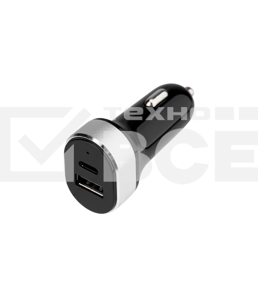 Автозарядка в прикуриватель Rexant АЗУ USB-A+USB-C, 3.1 A черный