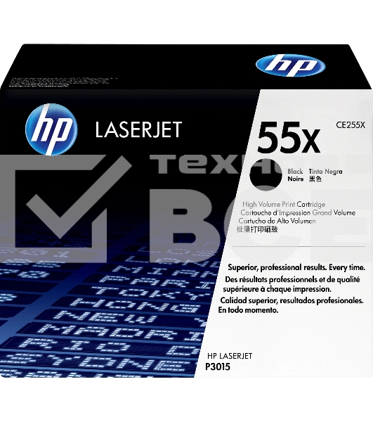Картридж лазерный HP CE255X черный для LaserJet P3015/P3015d/P3015dn/P3015x 12500 стр.