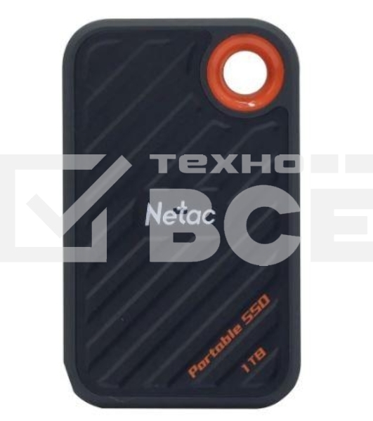 Накопитель SSD External Netac 1.0Tb ZX20 <NT01ZX20-001T-32BL> (USB3.2 Gen2 x2 Type C, up to 2000/1800MBs, 71.5x43.5x8mm, Plastic) Black