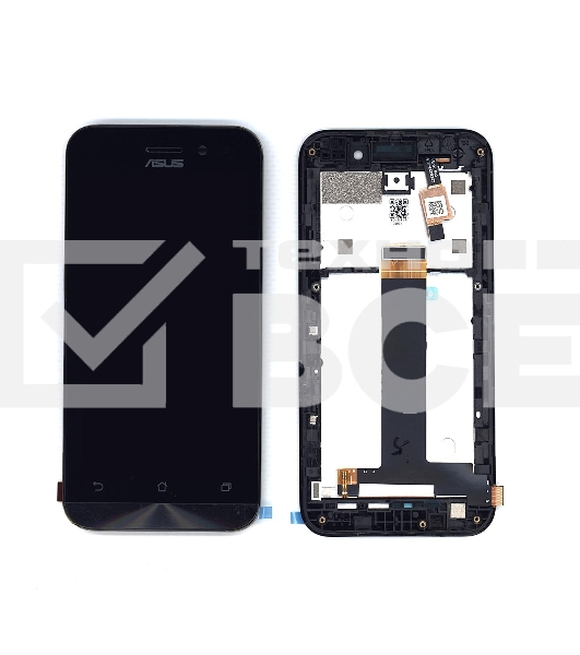 Дисплей для Asus ZenFone Go ZB452KG черный с рамкой