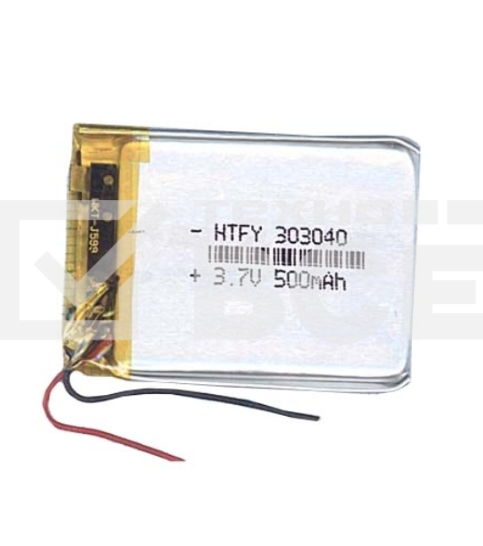 Аккумулятор Li-Pol (батарея) 3*30*40мм 2pin 3.7V/500mAh