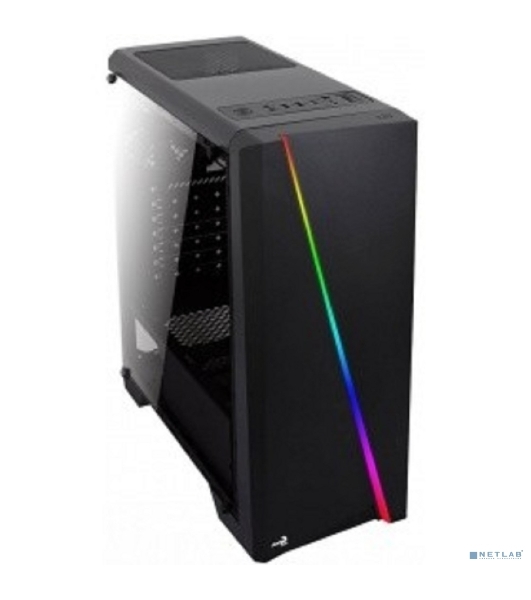 Компьютерный корпус Aerocool/Formula PGS-V Cylon , ATX, без БП, RGB подсветка, окно, картридер, 1x USB 3.0 + 2x USB 2.0, 1х12см вентилятор в комплекте
