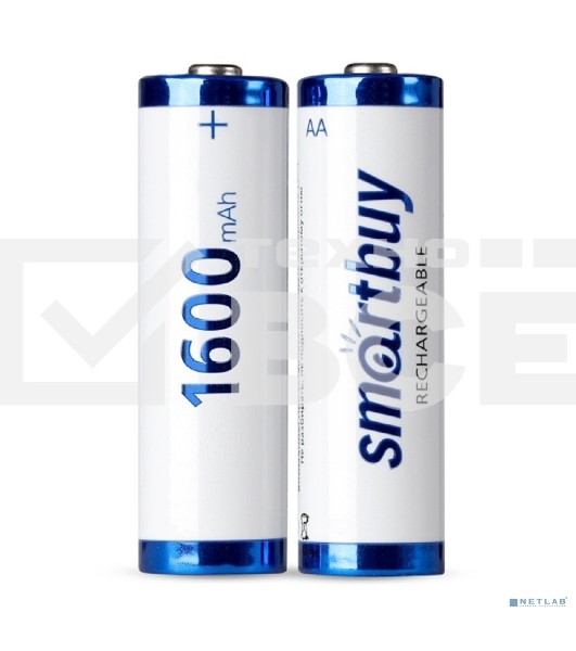 Аккумулятор NiMh Smartbuy SBBR-2A02BL1600 AA/2BL 1600 mAh (24/240) (2шт. в уп-ке)
