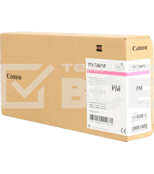Картридж струйный Canon PFI-706 PM фото пурпурный для iPF8300S/8400/9400S/9400 (6686B001)