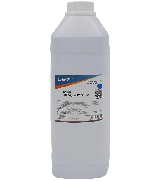 Тонер CET для Kyocera ECOSYS M5521cdn/M6630cidn Cyan (PK294) 500г/бут. (TK-5220C/TK-5230C/TK-5240C/TK-5270C) Japan