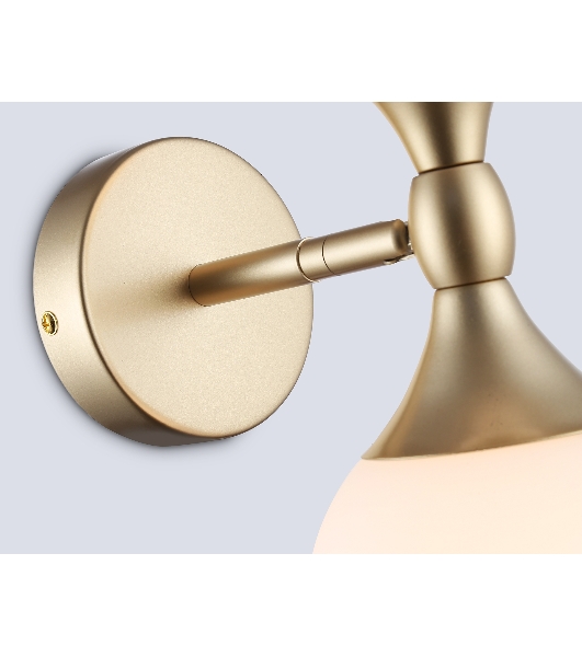 Настенный светильник Ambrella light LH51053/2 GD/FR золото/белый матовый G9*2 max 28W 120*195*300