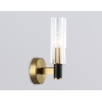 Настенный светильник Ambrella light LH55517 BK/BS/CL черный/латунь/прозрачный E14 max 40W 120*100*250, фото7