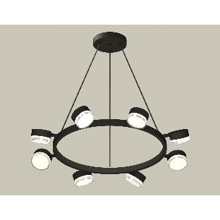 Светильник Ambrella light XB9198203/8 SBK/FR/CL черный песок/белый матовый/прозрачный GX53 (C9198, N8399)