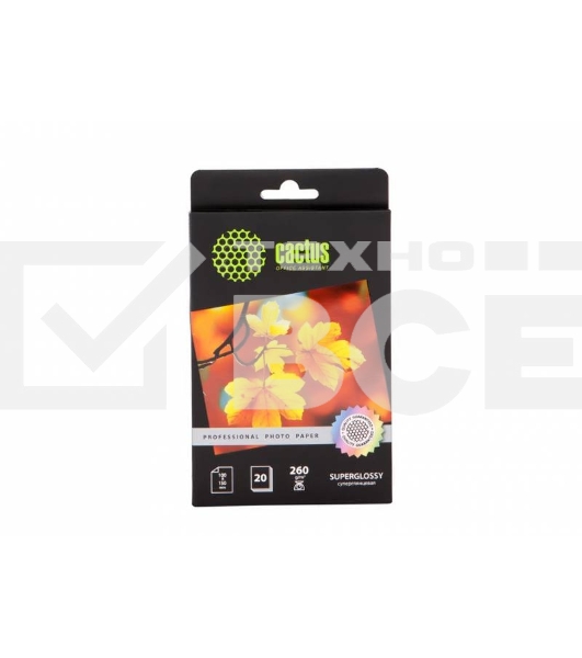 Фотобумага Cactus CS-HGA626020 Professional суперглянцевая A6 260 г/м2 20 листов