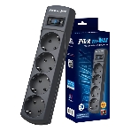 Сетевой фильтр Pilot m-MAX 7 м, 4 розетки, серый, коробка, фото 1