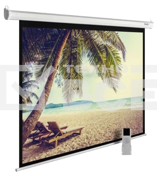 Экран Cactus 360x360см MotoExpert CS-PSME-360x360-WT 1:1 настенно-потолочный рулонный белый (моторизованный привод)