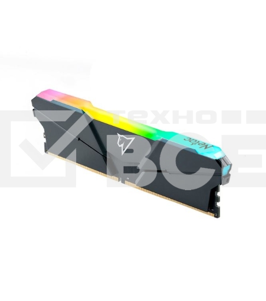 Оперативная память NETAC Shadow, DDR4, 8GB (1x8GB), 2666MHz, CL19, с радиаторами, RGB, черный
