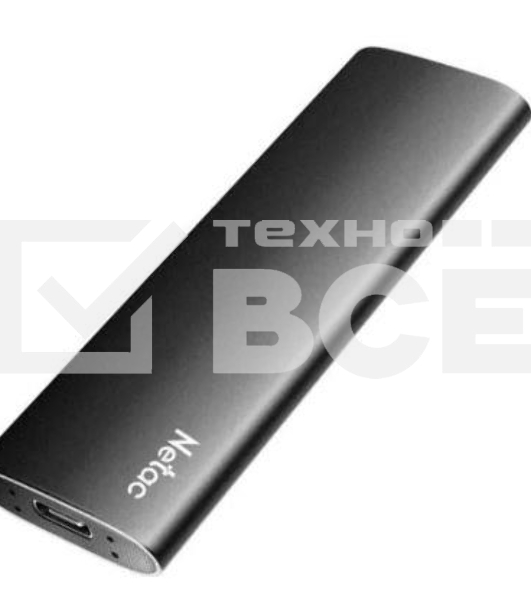 Внешний накопитель SSD Netac 128Gb Z SLIM <NT01ZSLIM-128G-32BK> (USB3.2, up to 520/480MBs, 100х29.5х9mm, Black)