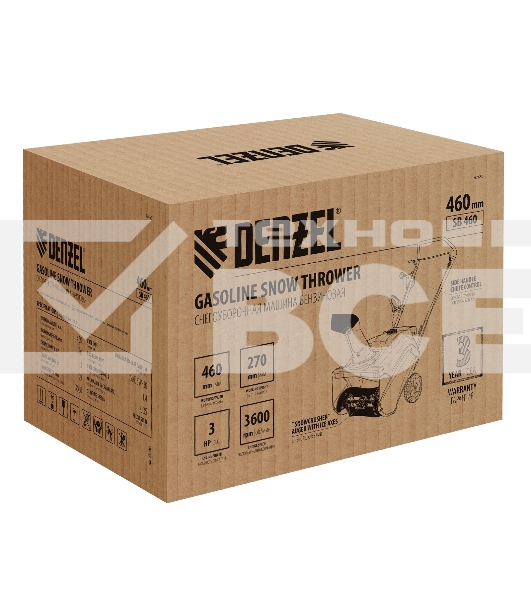 Бензиновая снегоуборочная машина SB 460, 99cc, ручной старт  Denzel