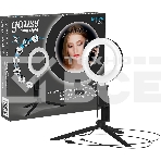 Светильник кольцевой Gauss 10W 600lm 3000-6500K 5V USB IP20 160x23мм черный дим, пульт LED 8, фото6