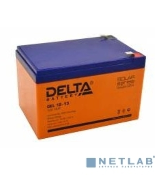 Батарея Delta GEL 12-15 (12V/15А·ч) свинцово- кислотный аккумулятор