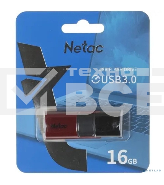 Флеш диск Netac U182 Red 16Gb <NT03U182N-016G-30RE>, USB3.0