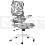 Кресло руководителя Бюрократ Sigma WH 1 серый, сетка/ткань, крестов. пластик, пластик белый, фото22