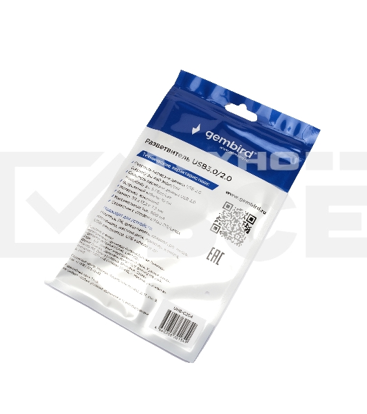 Разветвитель USB3.0/2.0 Gembird UHB-C204, USB3.0, 3xUSB2.0, кабель Type-C+USB 10см, алюминий, пакет