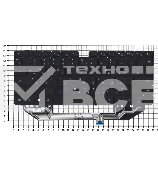 Клавиатура для ноутбука Huawei matebook X pro черная