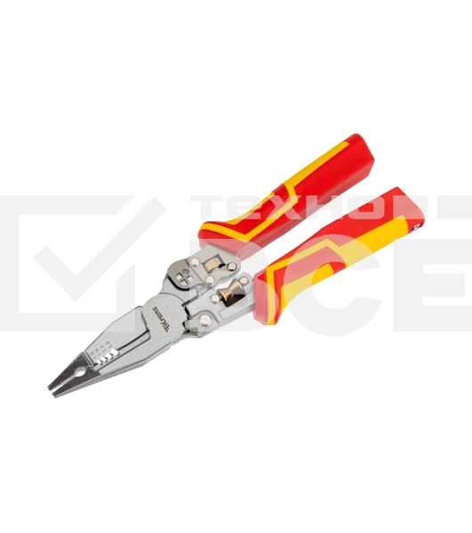 Плоскогубцы многофункциональные диэлектрические с тестером Kranz PRO 210 мм