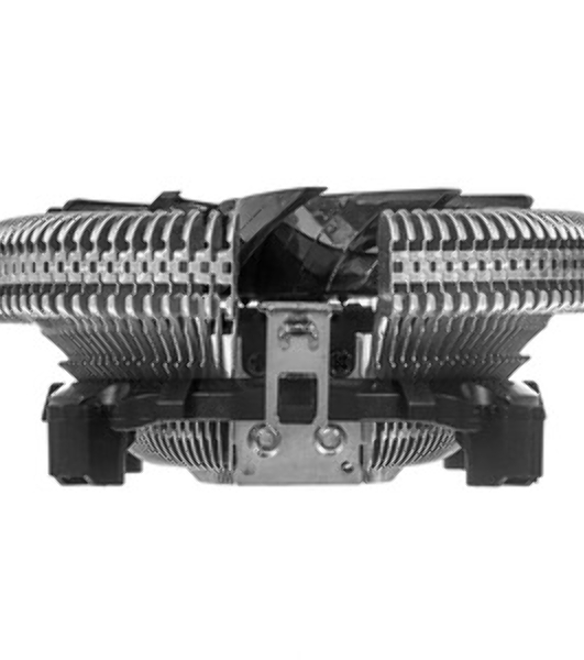 Кулер для процессора Crown CM-S1250TPWM v2 серебристый/черный, 95 мм, алюминий, 2000 об/мин, 28.7 дБ, 4 pin, 125 Вт, 53 мм