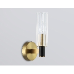 Настенный светильник Ambrella light LH55517 BK/BS/CL черный/латунь/прозрачный E14 max 40W 120*100*250, фото6