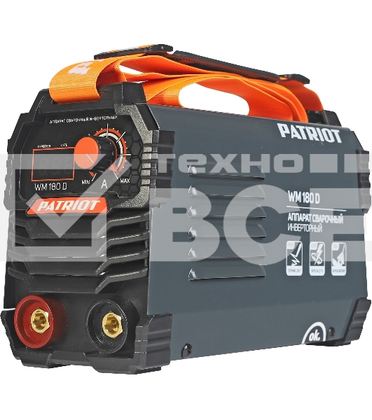 Сварочный аппарат Patriot WM180D инвертор ММА 7.8кВт
