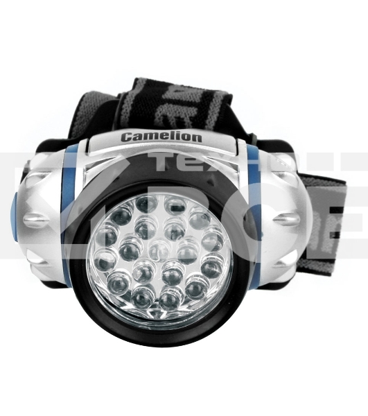 Фонарь Camelion LED5313-19F4 (фонарь налобн, металлик, 19LED, 4 реж, 3XR03 в компл, пласт, блист)
