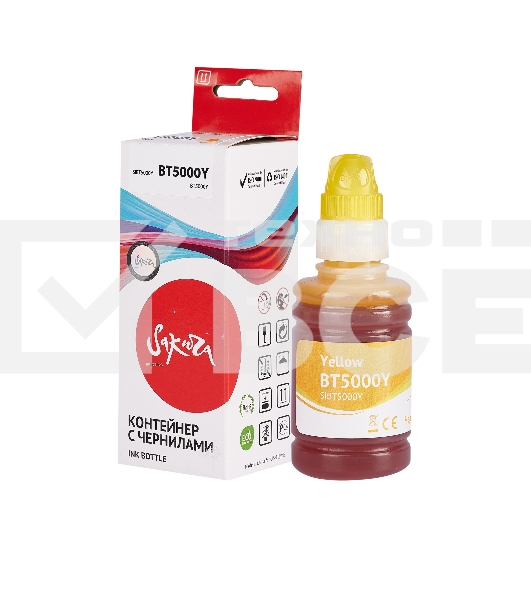 Чернила Sakura BT5000Y для Brother, желтый, 10000 к., 100 мл.