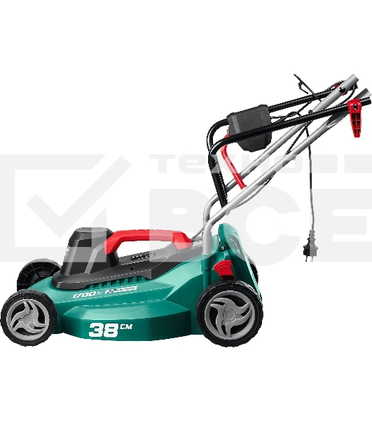 Газонокосилка ЗУБР ГСЦ-38-1700 сетевая, 1700 Вт, ш/с 380 мм, 9.9 кг