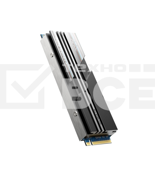 Накопитель SSD Netac NV5000, 500GB, M.2 2280, PCIe 4.0 x4, NVMe, R/W 5000/2500, с радиатором
