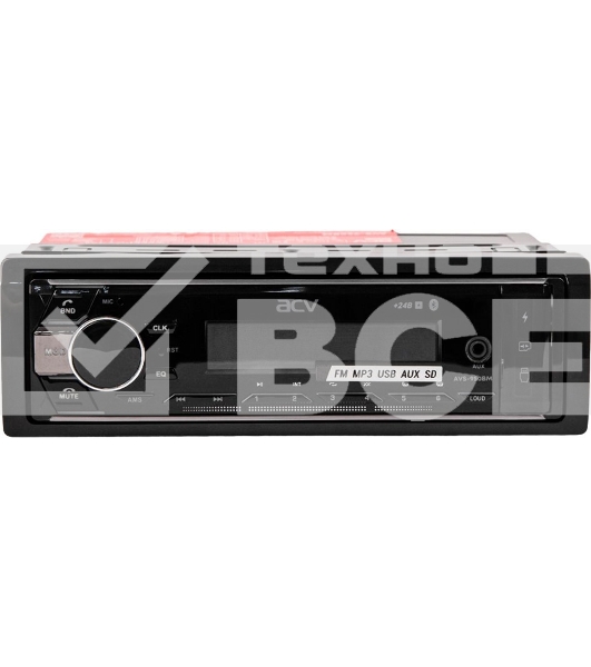 Автомагнитола ACV AVS-950BM, 1 DIN, Bluetooth, USB Type-A, AUX