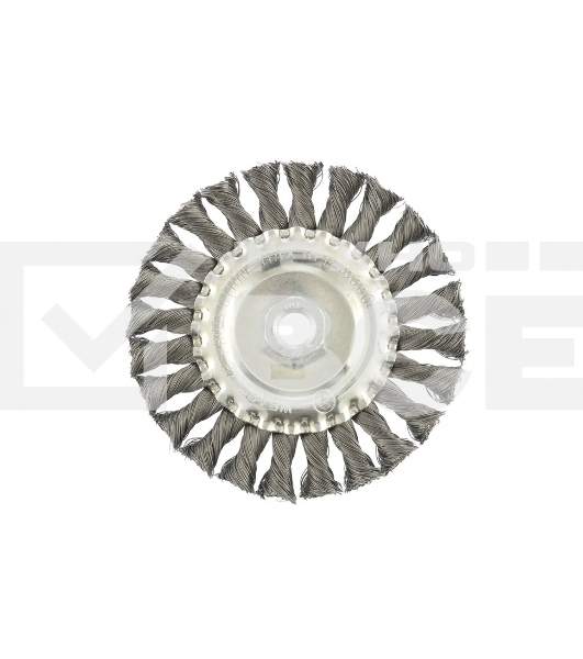 Щетка Matrix для УШМ 125 мм, М14, плоская, крученая проволока 0,35 мм