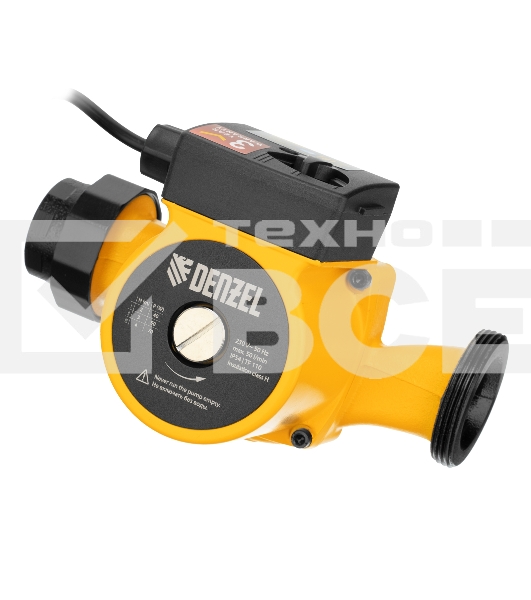 Циркуляционный насос Denzel CP32-4, напор 4 м, 50 л/мин, 1 м кабель, монт. длина 180 мм